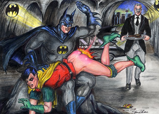 Batman spanks Robin - By Jonathan.