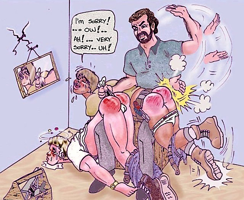 Spanking Fantasy Art - Spryte Archives - Jock Spank - Male Spanking