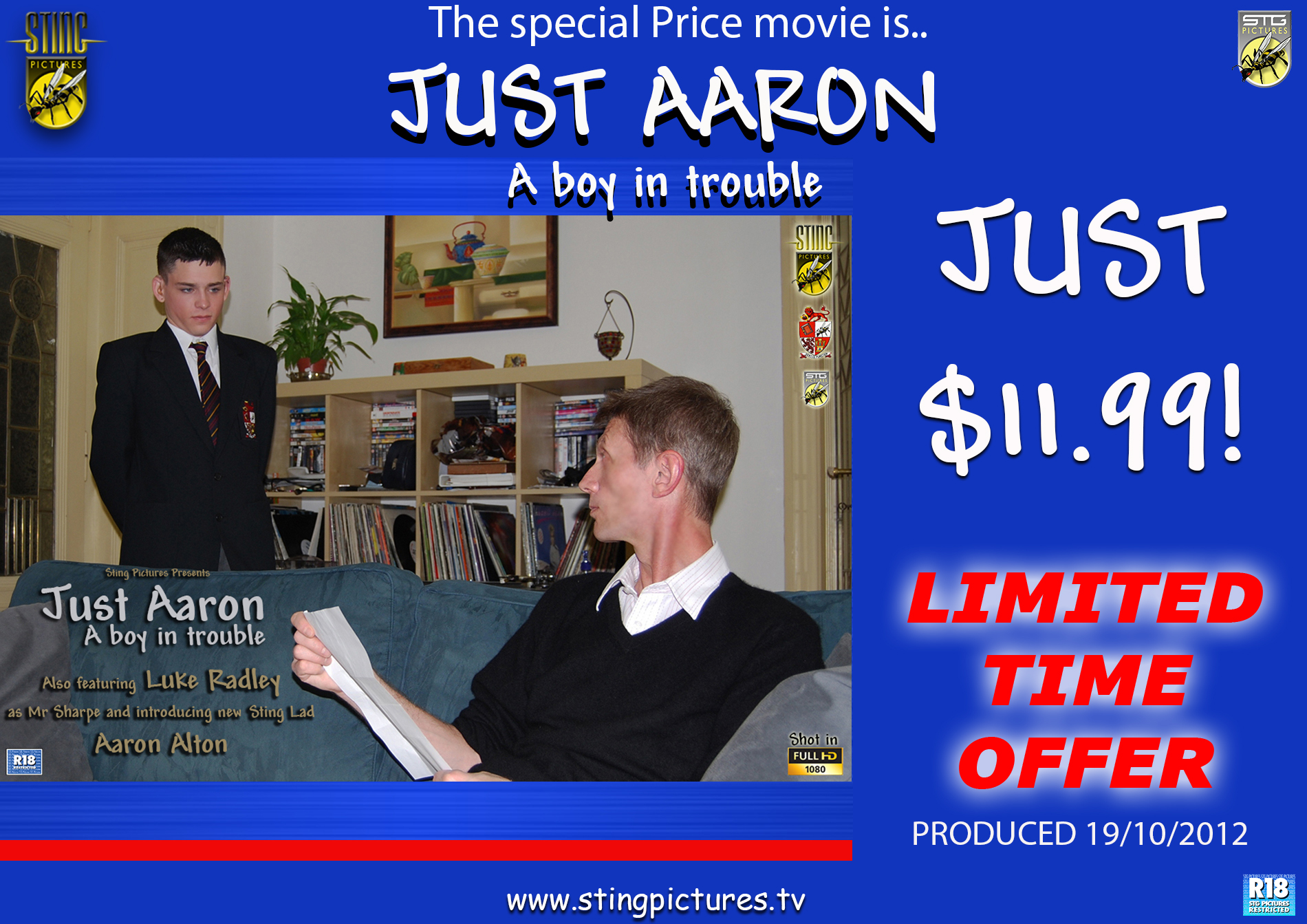 Just Aaron Special Poster Jock Spank Male Spanking