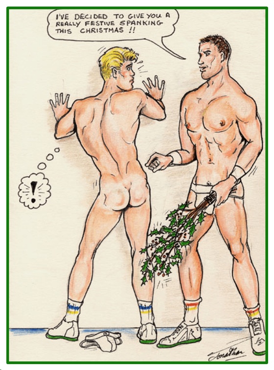 M M Spanking Drawings - Copper Archives - Jock Spank - Male Spanking